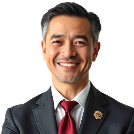 A person smiling to the camera with a white background looking like