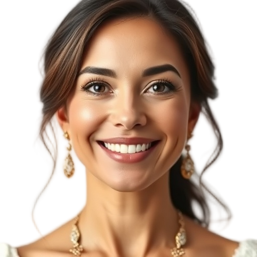 A person smiling to the camera with a white background looking like