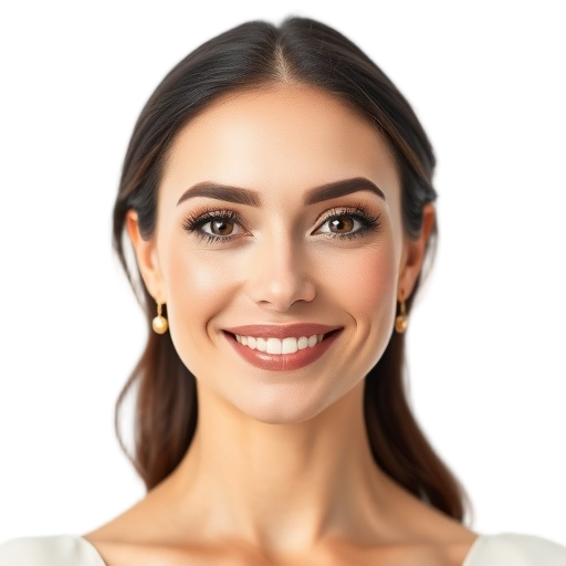 A person smiling to the camera with a white background looking like