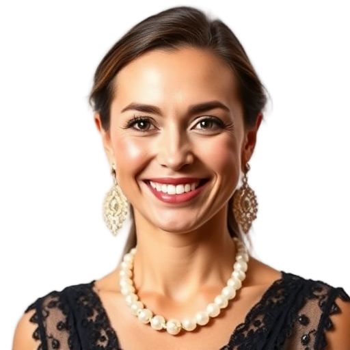 A person smiling to the camera with a white background looking like