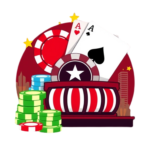 "casino chips" "playing card" "slot reels" "hotel skyline" "star satisfaction" "vip suite"