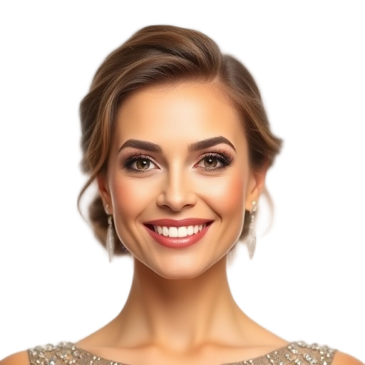 A person smiling to the camera with a white background looking like
