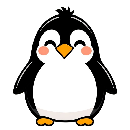 "pinguin pengajar" "ikan musim sejuk" "jam 48" "empat langkah" "ikon gear asas" "latar salji cerah" "garis tebal"