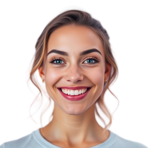 A person smiling to the camera with a white background looking like