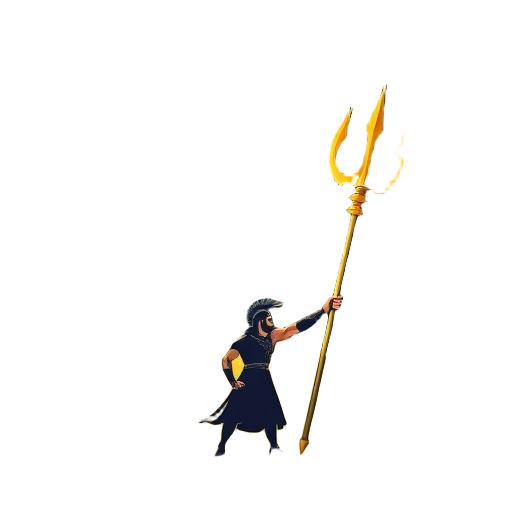 "Zeus lightning" "trident spear" "gold aura" "marble arena" "warrior silhouette"