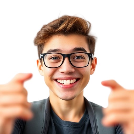 A person smiling to the camera with a white background looking like