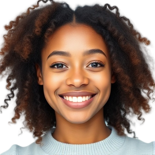 A person smiling to the camera with a white background looking like