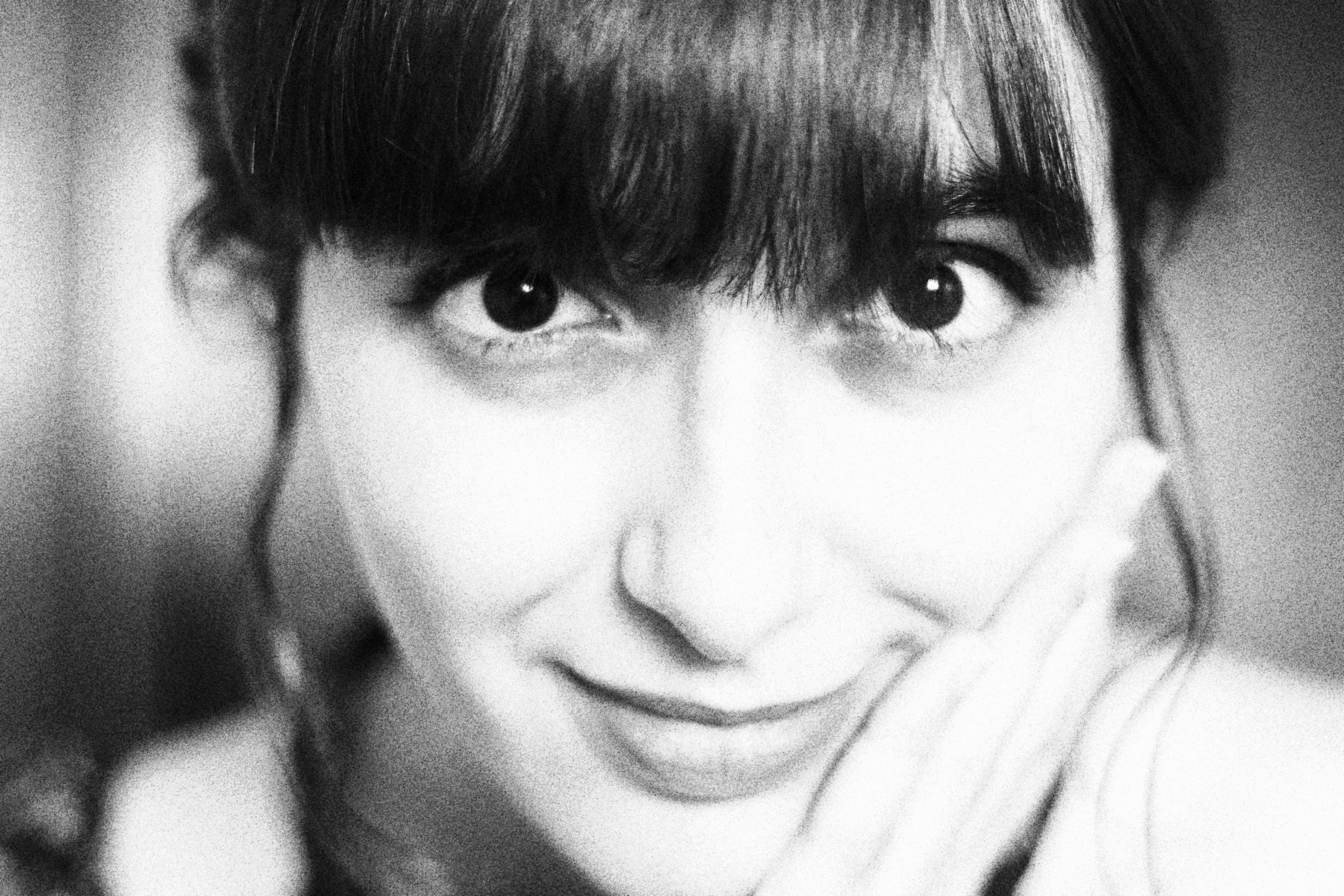 Portrait of a young woman. Monochromatic black and white tones
