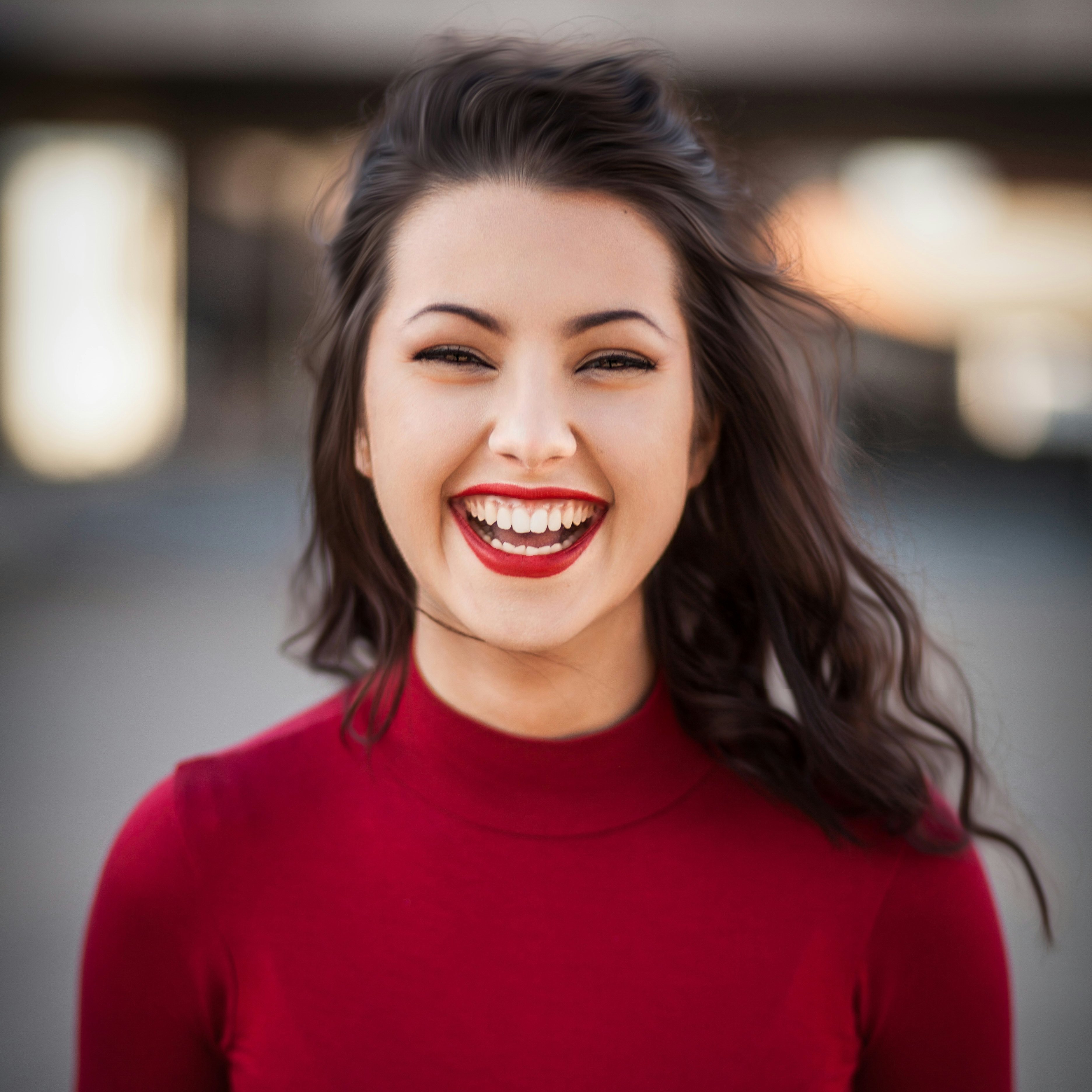 Happy daughter