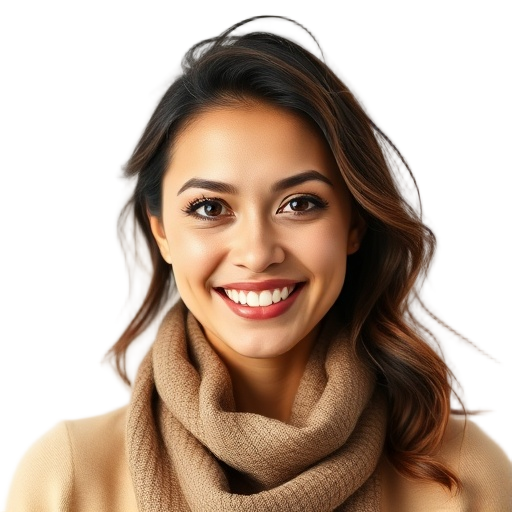 A person smiling to the camera with a white background looking like