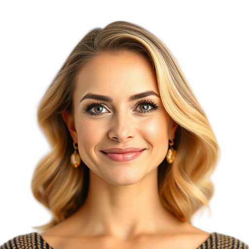 A person smiling to the camera with a white background looking like