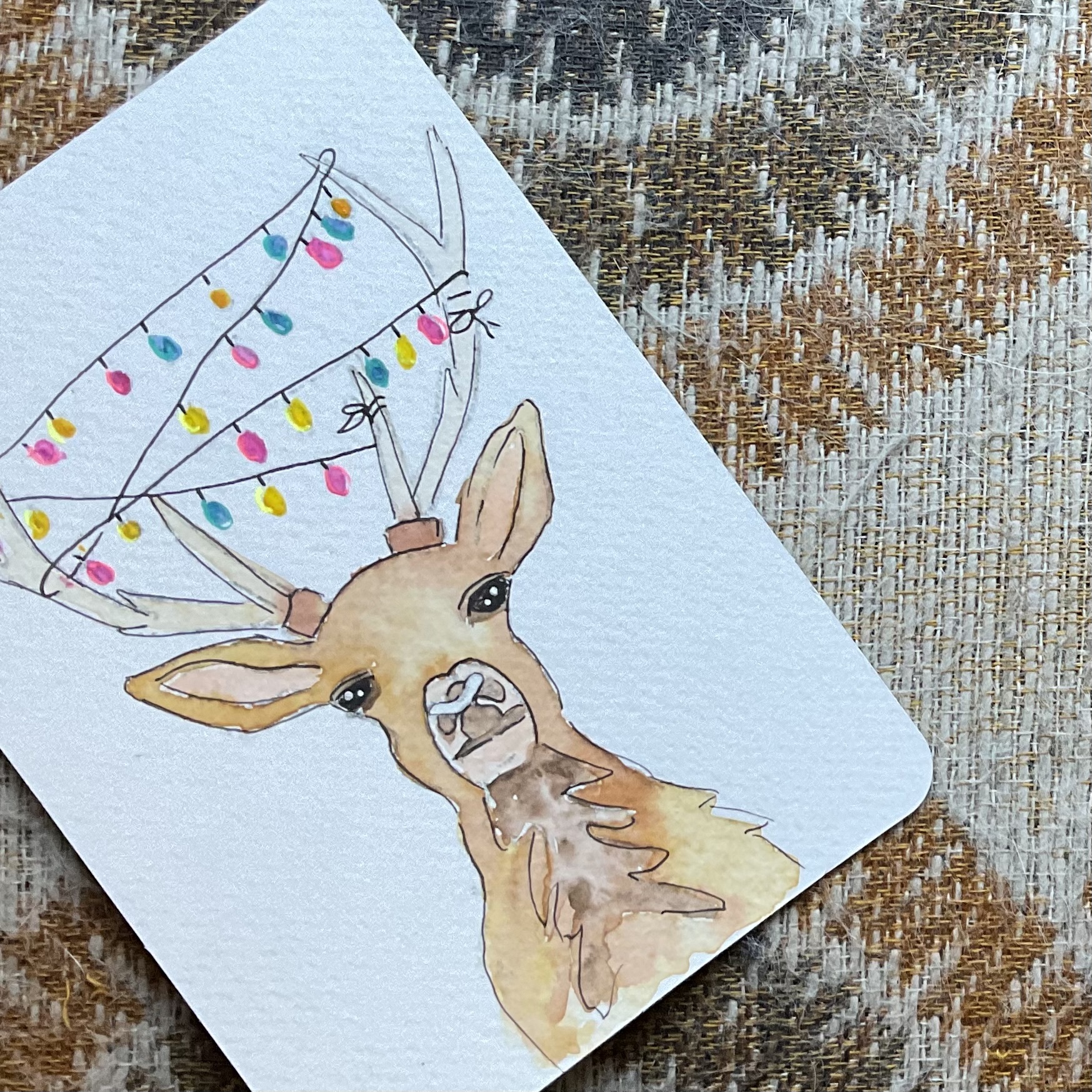 Kerstkaarten in aquarel verf online cursus