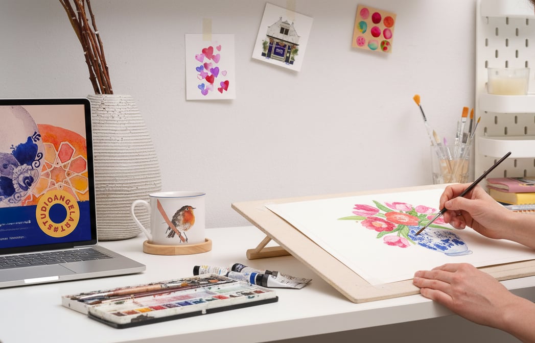 aquarelleren met online video's