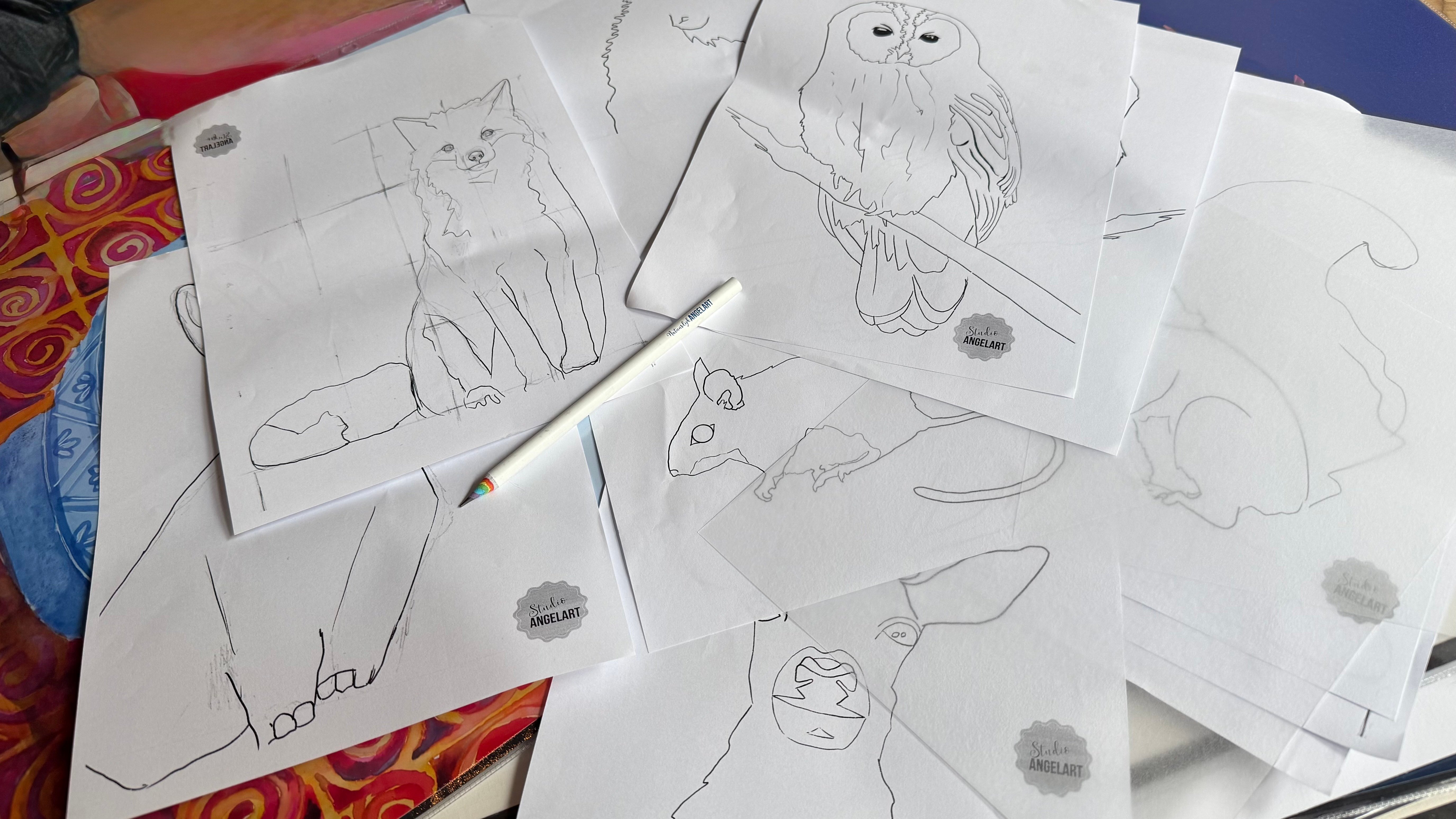 ontwerp voorbeelden aquarel cursus