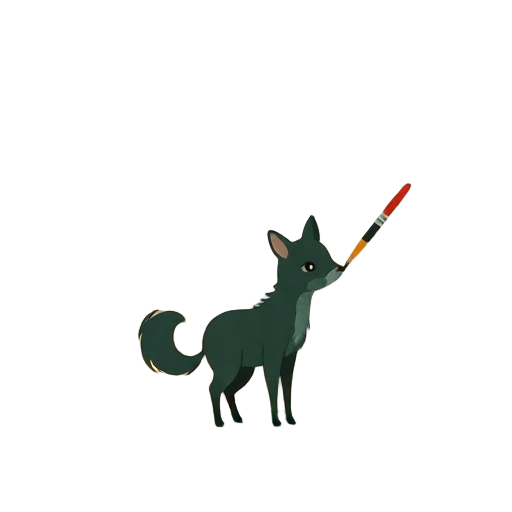 Carefully describe an image in great detail that needs to be generate, use quotes to split visual things. "forest" "watercolor" "brush" A warmly toned flat icon showing a single friendly woodland animal silhouette (subtle eyes and gentle fur shapes) emerg