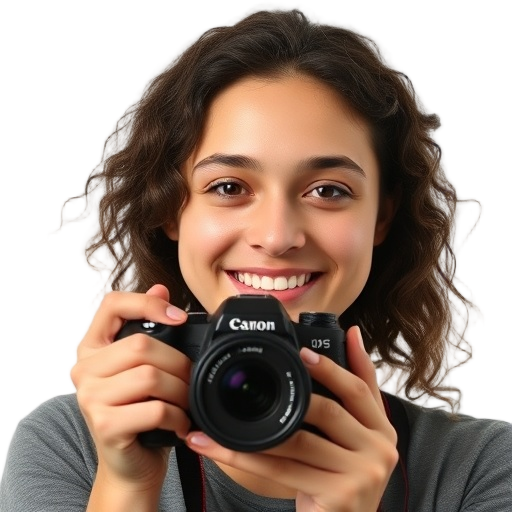 A person smiling to the camera with a white background looking like