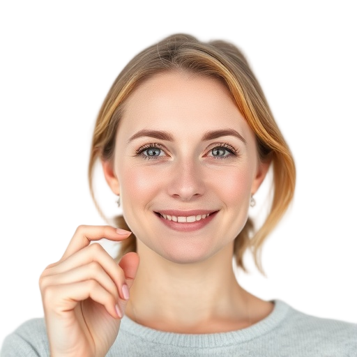 A person smiling to the camera with a white background looking like