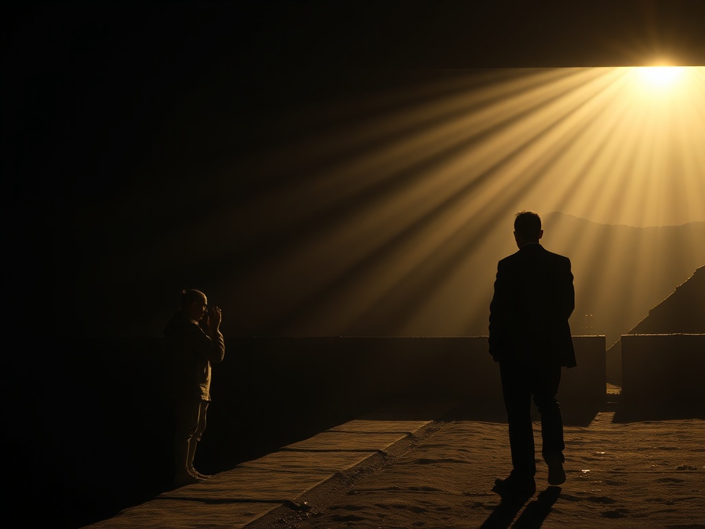 A photographer’s viewpoint scene with strong composition cues