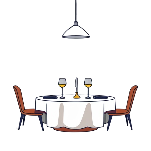 "elegant" "dining" "wellness" Carefully describe an image in great detail that needs to be generate