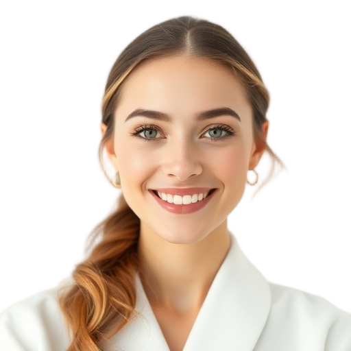 A person smiling to the camera with a white background looking like
