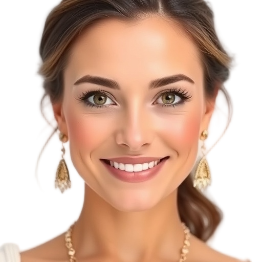 A person smiling to the camera with a white background looking like