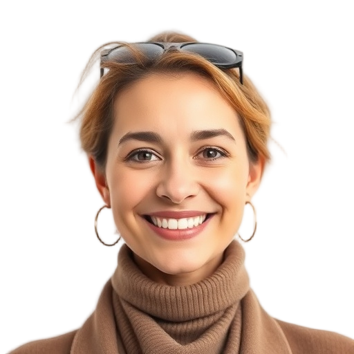 A person smiling to the camera with a white background looking like