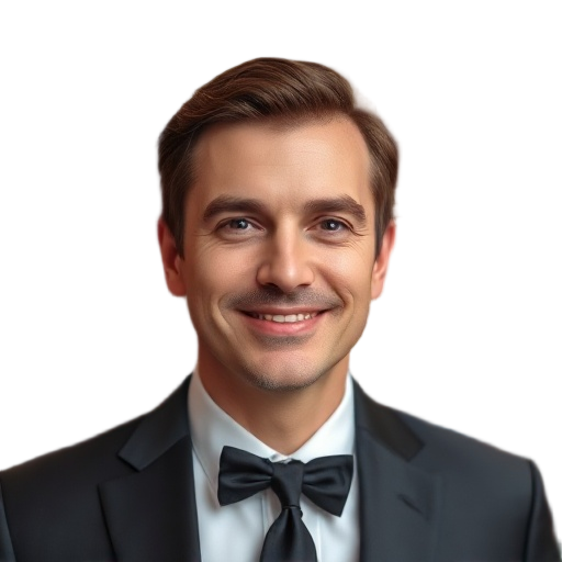 A person smiling to the camera with a white background looking like