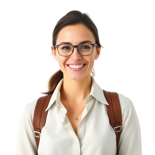 A person smiling to the camera with a white background looking like