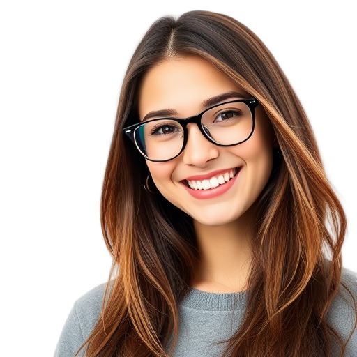 Een persoon met een glimlach op de camera.