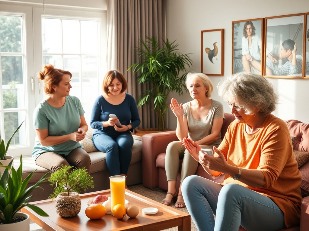 "A supportive, calm scene