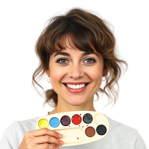 A person smiling to the camera with a white background looking like