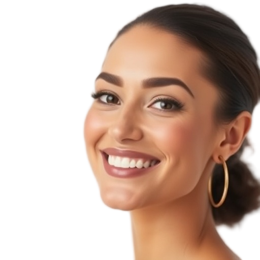 A person smiling to the camera with a white background looking like