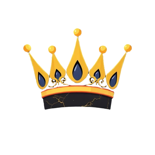 "royal crown" "black marble" "gold champagne"