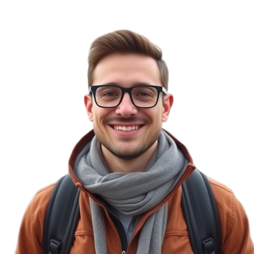 A person smiling to the camera with a white background looking like