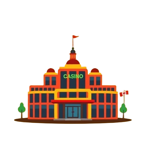 Carefully describe an image in great detail that needs to be generate, use quotes to split visual things. "casino hotel Canada"