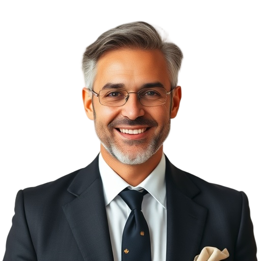 A person smiling to the camera with a white background looking like