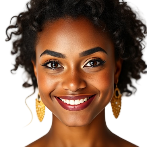 A person smiling to the camera with a white background looking like