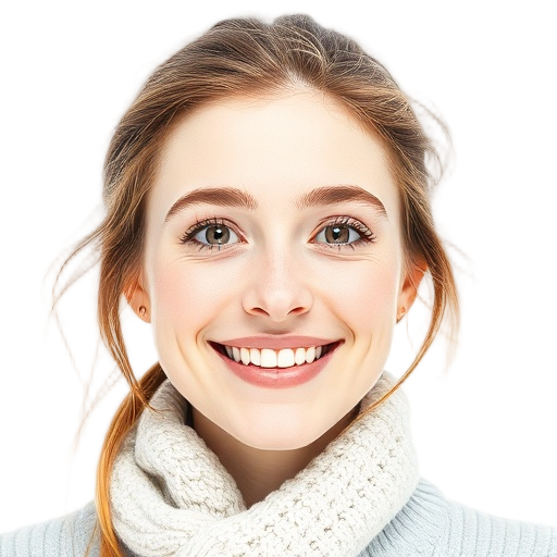 A person smiling to the camera with a white background looking like
