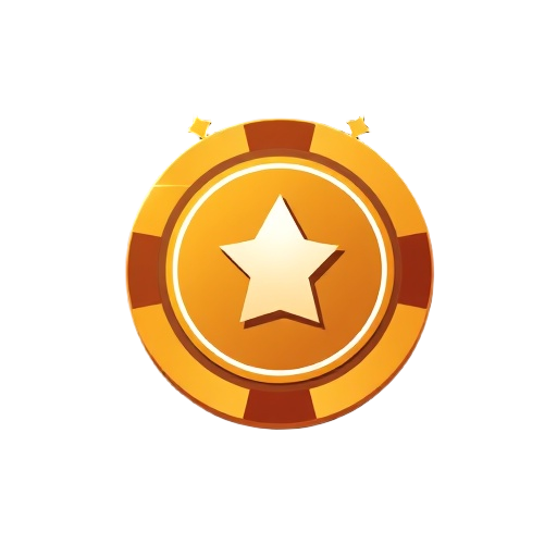 Carefully describe an image in great detail that needs to be generate, use quotes to split visual things. "gold crown" "casino chip" "sparkles"