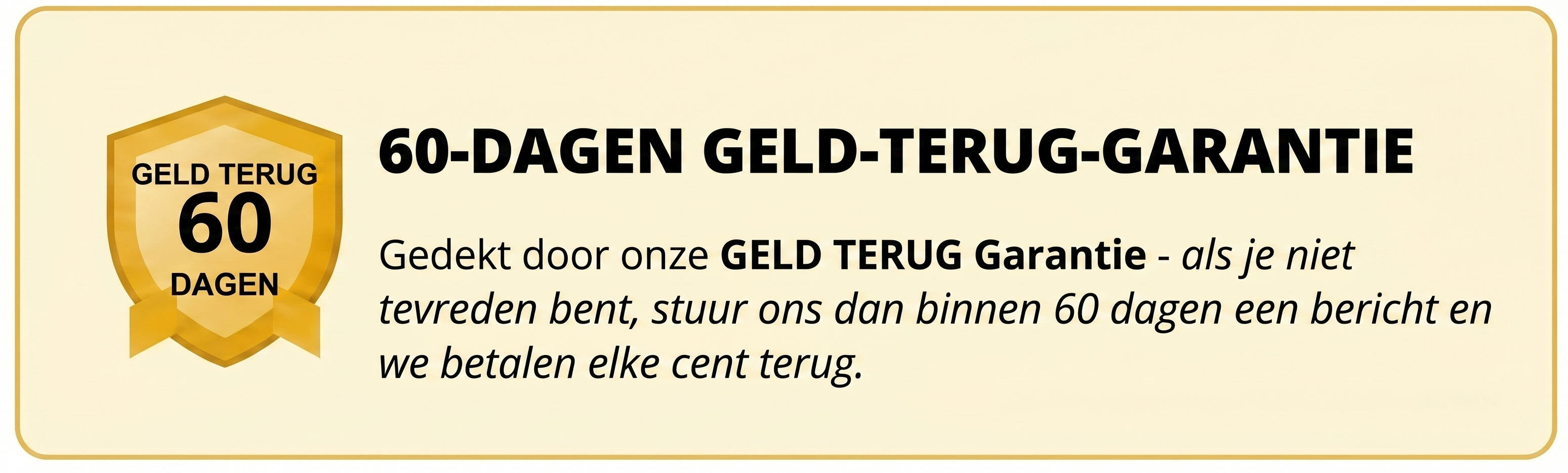 60 dagen garantie