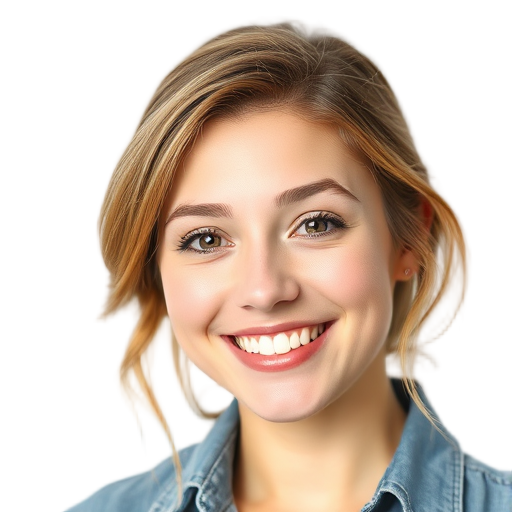 Een persoon die glimlacht naar de camera met een witte achtergrond.