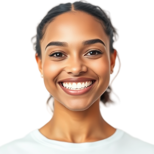 Een persoon die naar de camera glimlacht met een witte achtergrond.