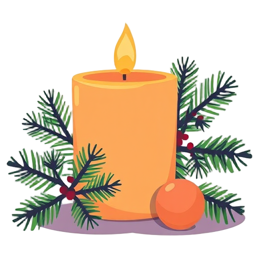 "cozy candle" "warm glow" "pine branches" "stylish packaging" "winter ambiance"