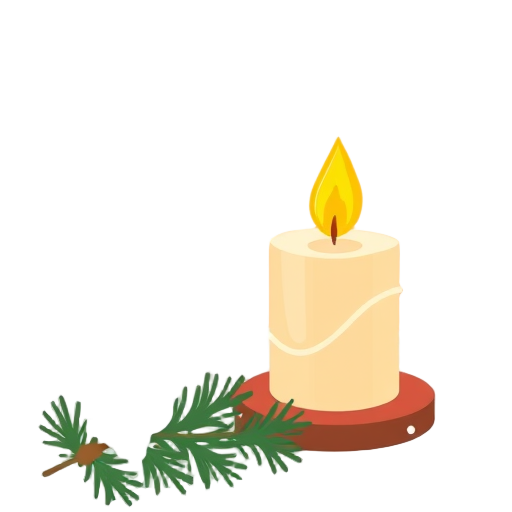 "glowing candle" "warm flame" "cozy home" "pine branch" "winter snow" "stylish packaging"