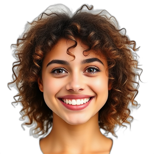 Een persoon glimlachend naar de camera met een witte achtergrond.