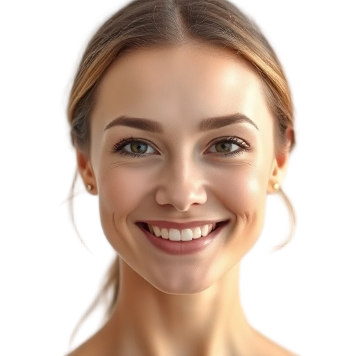 A person smiling to the camera with a white background looking like