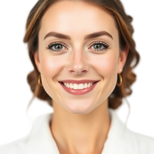 A person smiling to the camera with a white background looking like