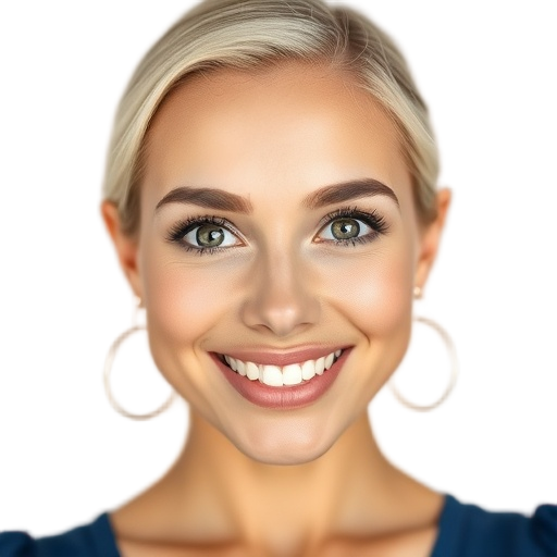 A person smiling to the camera with a white background looking like