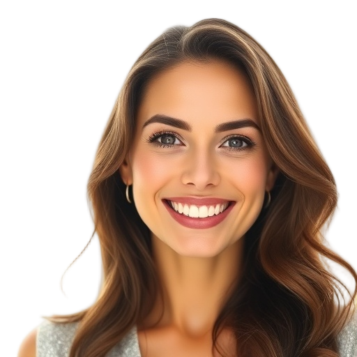A person smiling to the camera with a white background looking like