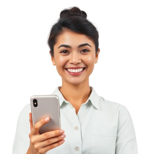 A person smiling to the camera with a white background looking like